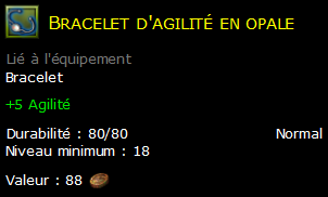 Bracelet d'agilité en opale