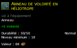 Anneau de volonté en héliotrope