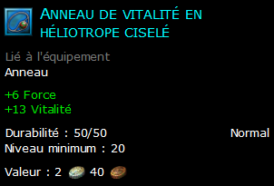 Anneau de vitalité en héliotrope ciselé