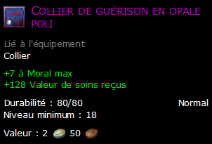 Collier de guérison en opale poli