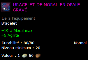 Bracelet de moral en opale gravé