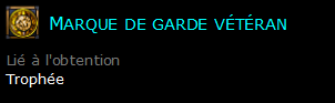 Marque de garde vétéran