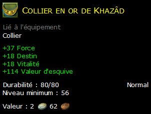 Collier en or de Khazâd