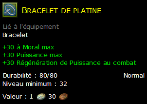 Bracelet de platine