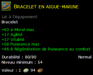 Bracelet en aigue-marine