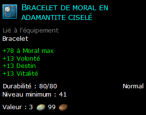 Bracelet de moral en adamantite ciselé