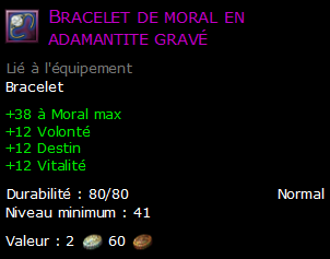 Bracelet de moral en adamantite gravé