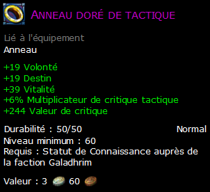 Anneau doré de tactique