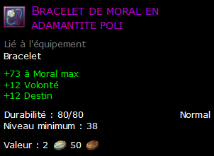 Bracelet de moral en adamantite poli