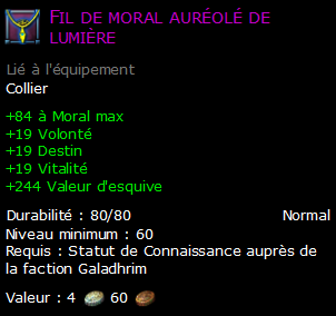 Fil de moral auréolé de lumière