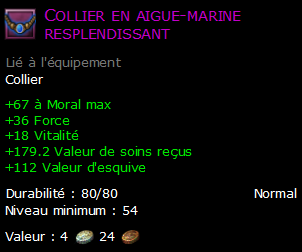 Collier en aigue-marine resplendissant