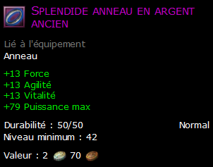 Splendide anneau en argent ancien