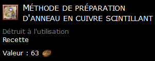 Méthode de préparation d'anneau en cuivre scintillant