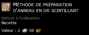 Méthode de préparation d'anneau en or scintillant