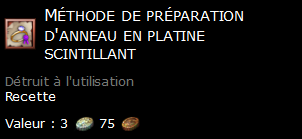 Méthode de préparation d'anneau en platine scintillant