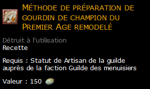 Méthode de préparation de gourdin de champion du Premier Age remodelé