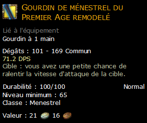 Gourdin de ménestrel du Premier Age remodelé