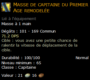 Masse de capitaine du Premier Age remodelée