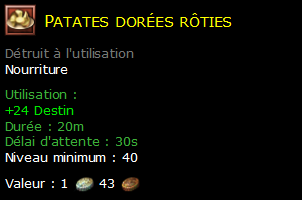 Patates dorées rôties