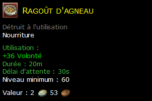 Ragoût d'agneau