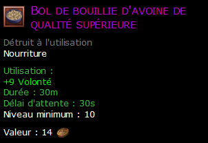 Bol de bouillie d'avoine de qualité supérieure