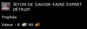 Jeton de savoir-faire expert détruit