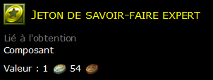 Jeton de savoir-faire expert