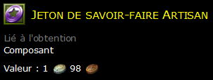 Jeton de savoir-faire Artisan