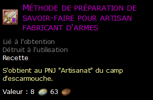 Méthode de préparation de savoir-faire pour artisan fabricant d'armes