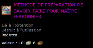 Méthode de préparation de savoir-faire pour maître ferronnier