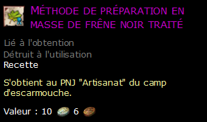 Méthode de préparation en masse de frêne noir traité