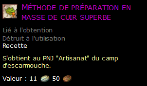 Méthode de préparation en masse de cuir superbe