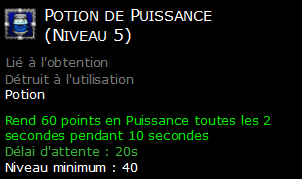 Potion de Puissance (Niveau 5)