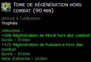 Tome de régénération hors combat (90 min)