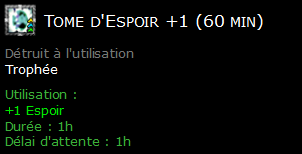 Tome d'Espoir +1 (60 min)