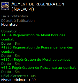 Aliment de régénération (Niveau 4)