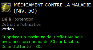 Médicament contre la maladie (Niv. 50)