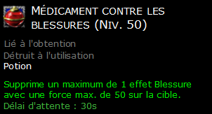 Médicament contre les blessures (Niv. 50)