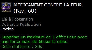 Médicament contre la peur (Niv. 60)