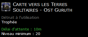 Carte vers les Terres Solitaires - Ost Guruth