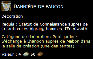 Bannière de faucon