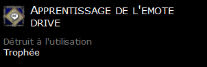 Apprentissage de l'emote drive