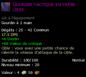 Gourdin tactique en frêne lisse