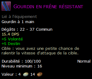 Gourdin en frêne résistant