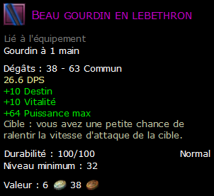 Beau gourdin en lebethron