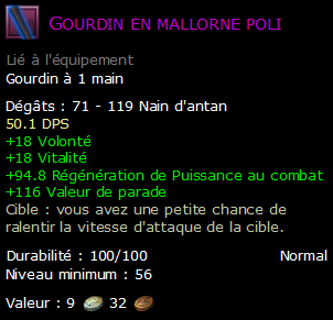 Gourdin en mallorne poli