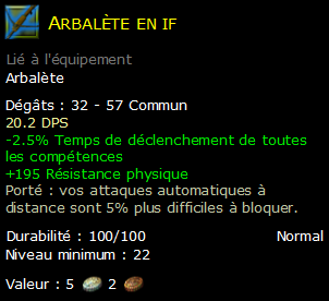 Arbalète en if