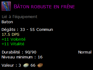 Bâton robuste en frêne