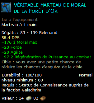 Véritable marteau de moral de la Forêt d'Or