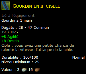 Gourdin en if ciselé